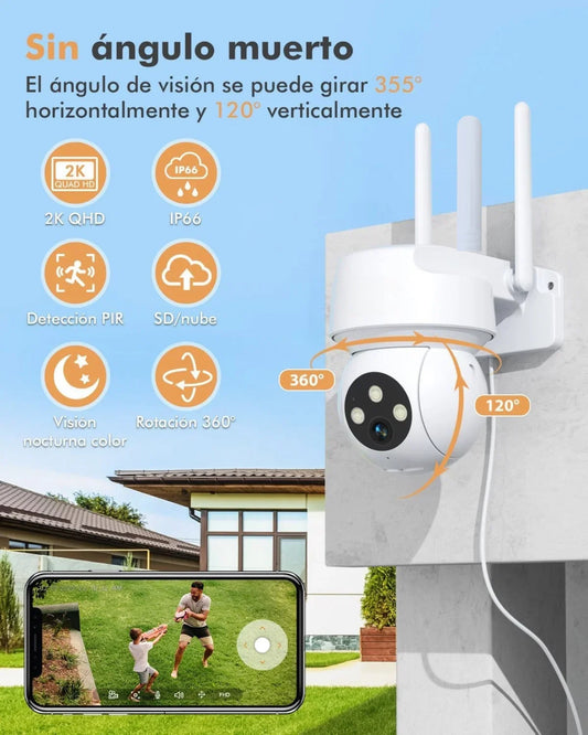 Câmera de Segurança WhiteCam®️ | 360º 4K Controle pelo Celular